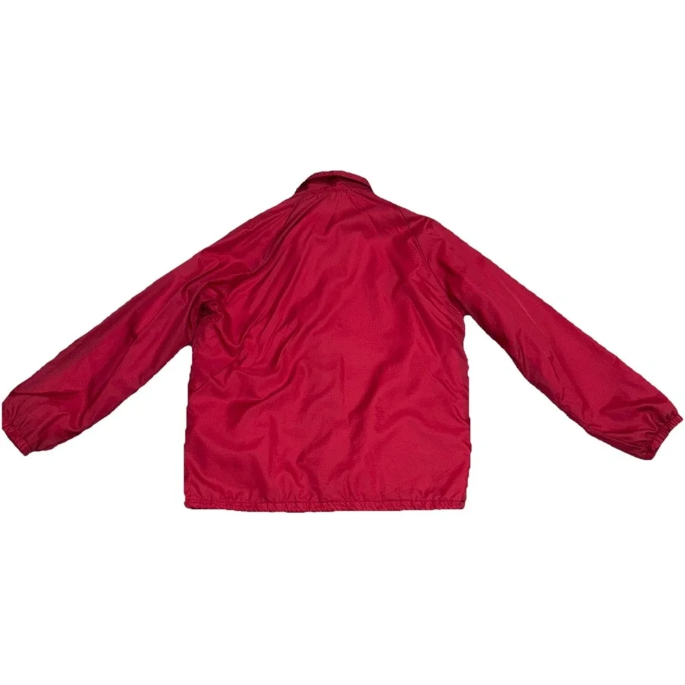 Vintage Coachman Maroon Men's Windbreaker Nylon Lined Coaches Jacket Coat XL?